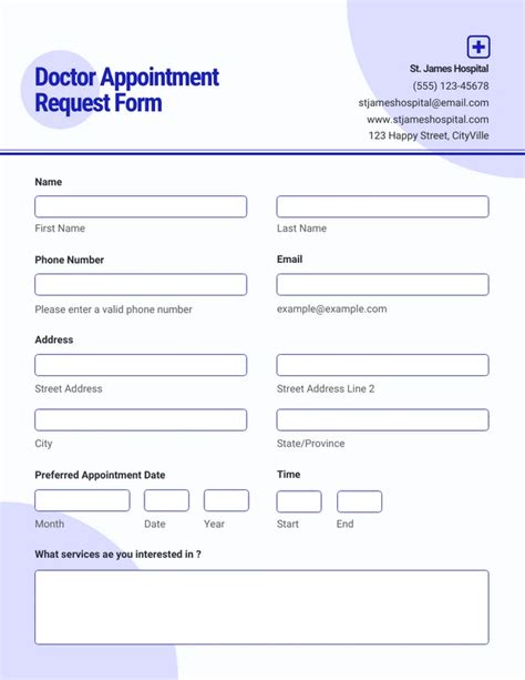 aventus appointment request form.